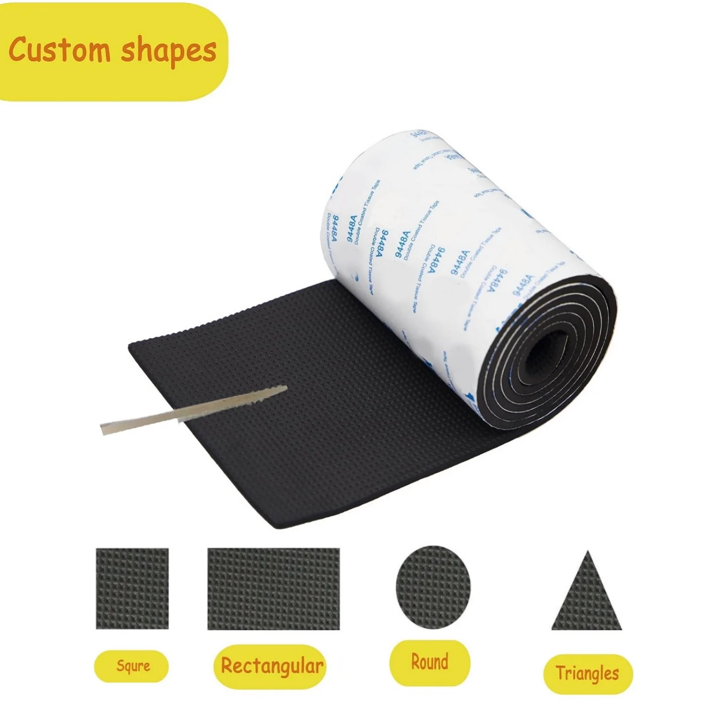 4x40 inch Non Slip pad with Sticky Backing Self Adhesive EVA  Foam Cuttable Furniture Pads -  Anti-Scratch Foam Rubb