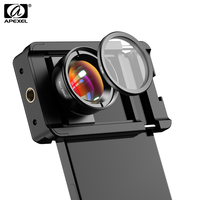 APEXEL New Upgrated 100mm Macro Lens Mobile Phone Lens 4K HD MacroLens With CPL Filter Multifunctional Phone Clip For Smartphone