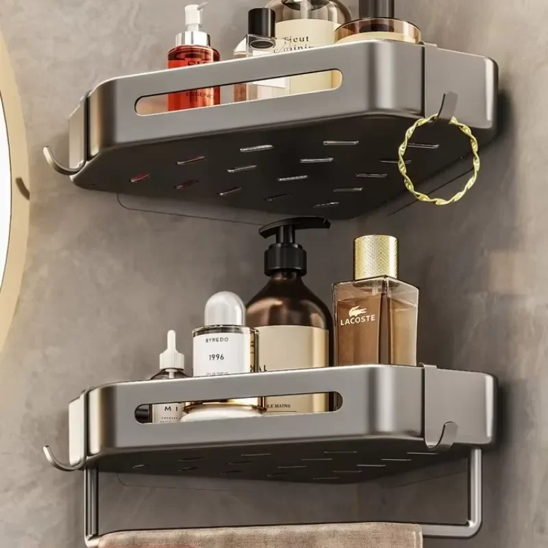 for Toilet Rack Triangular Bathroom No Punching Corner Hanger Wall Mounted Shelves Hand Wash Bath Storage Accessories Shelf