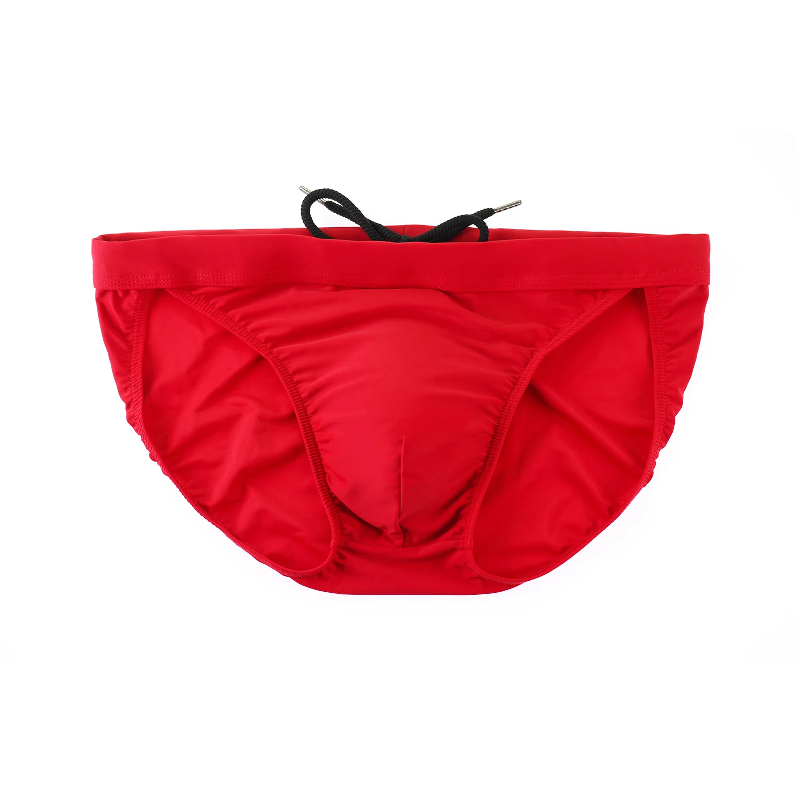 Men's Swimwear Solid Color Swimming Briefs Low Waist Breathable Bulge Pouch Beach Shorts Quick Dry Bathing Suit Swimsuit Bikini