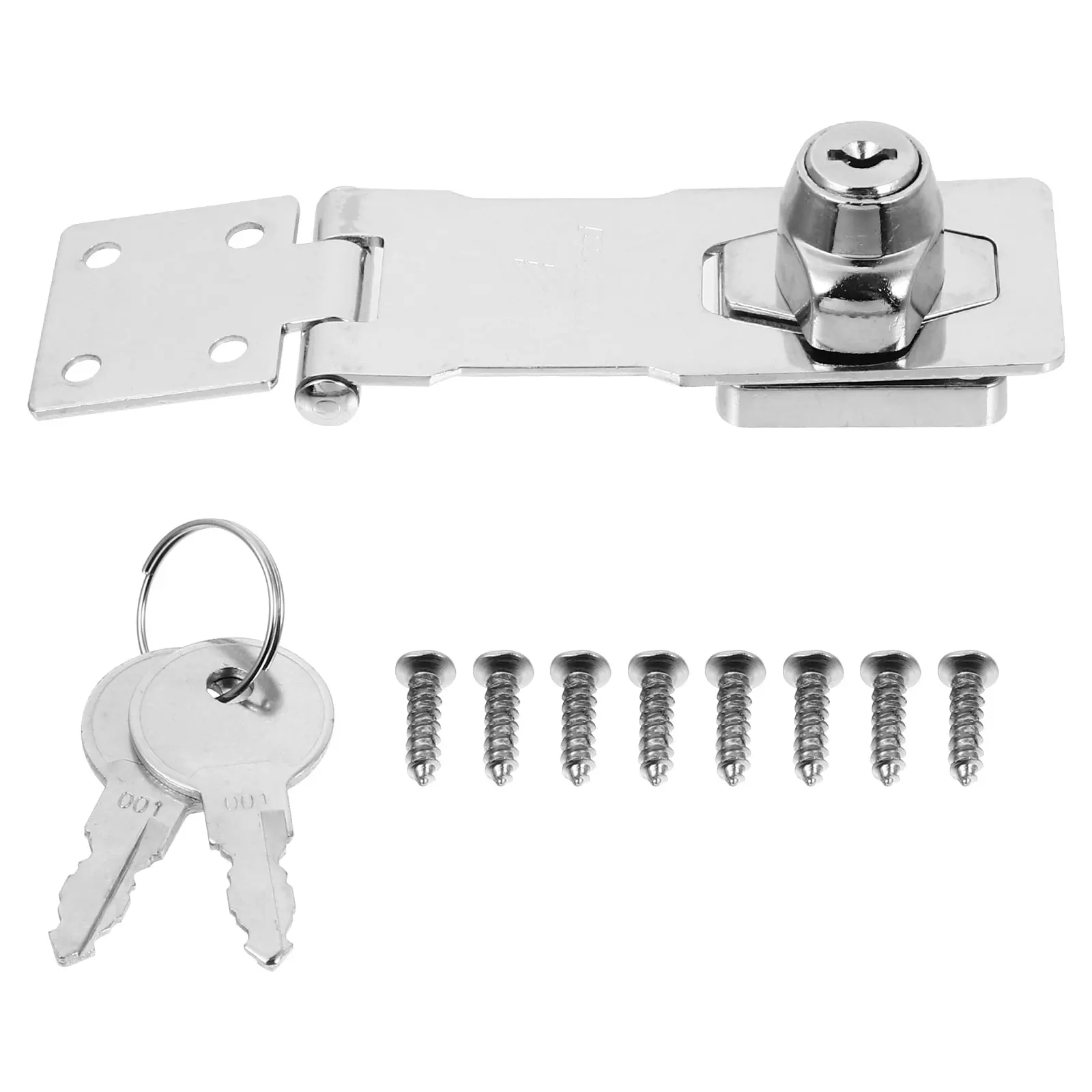 

1Set Premium Zinc Alloy Cabinet Locks with Keys Door Latch Lock Clasps Easy Installation Secure Trunks Boxes Door Lock Latch