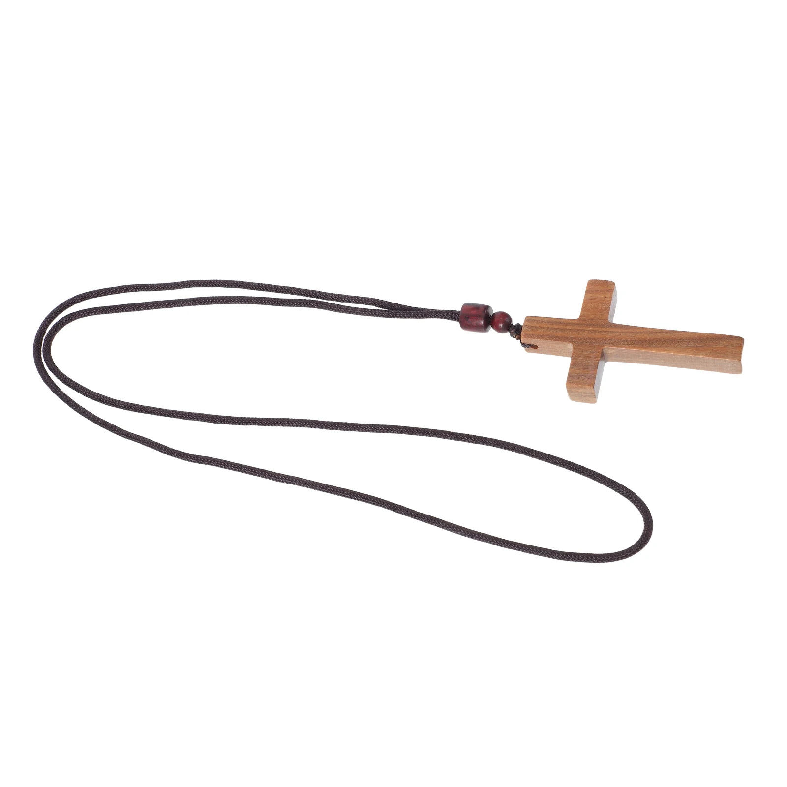 

Handcrafted Wooden Cross Pendant Necklaces For Women Men Natural Unisex Christian Jewelry Car Rearview Mirror Decoration Auto