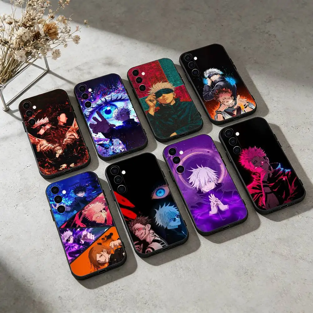 

J-Jujutsu Anime KAISEN Phone Case For Samsung Galaxy A91,80,73,72 ,71,53,52,32 ,31,22,21s,20,Soft Black Case