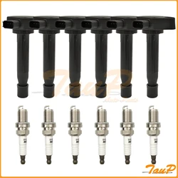 6 PCS Ignition Coil & Iridium Spark Plug Fits for Acura RL TL / Accord 3.0L 3.2L 3.5L V6 Replace OEM 30520-P8E-A01 UF242