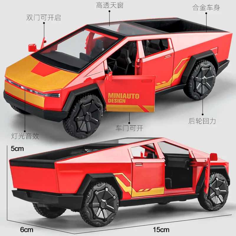 

1:32 Cyber Tesla пикап модель моделирование сплава автомобиль коллекция орнамент детская игрушка