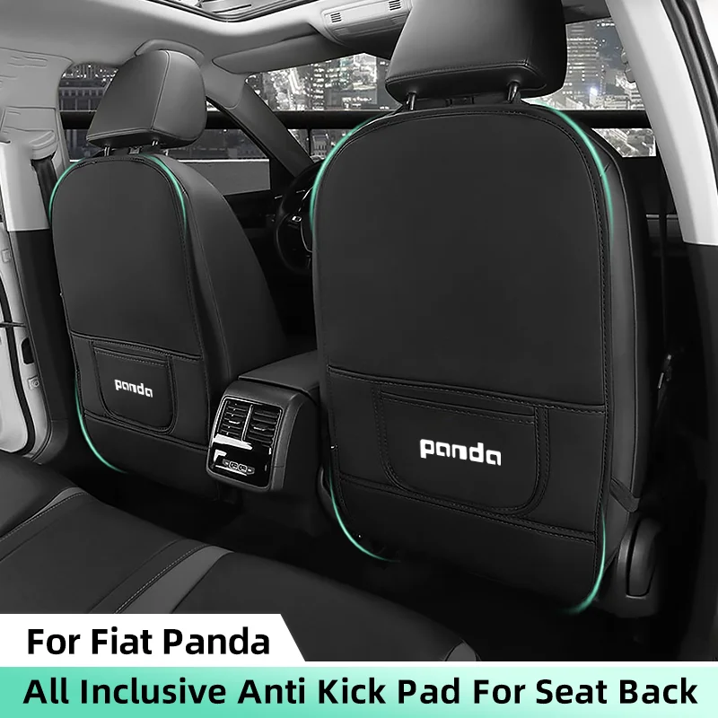 Car Anti-Kick Mats For Fiat Panda 2011 2008 2009 Coss4x4 Auto Seat Back Protector Cover For Children Kid Back Row Anti-Dirty Pad