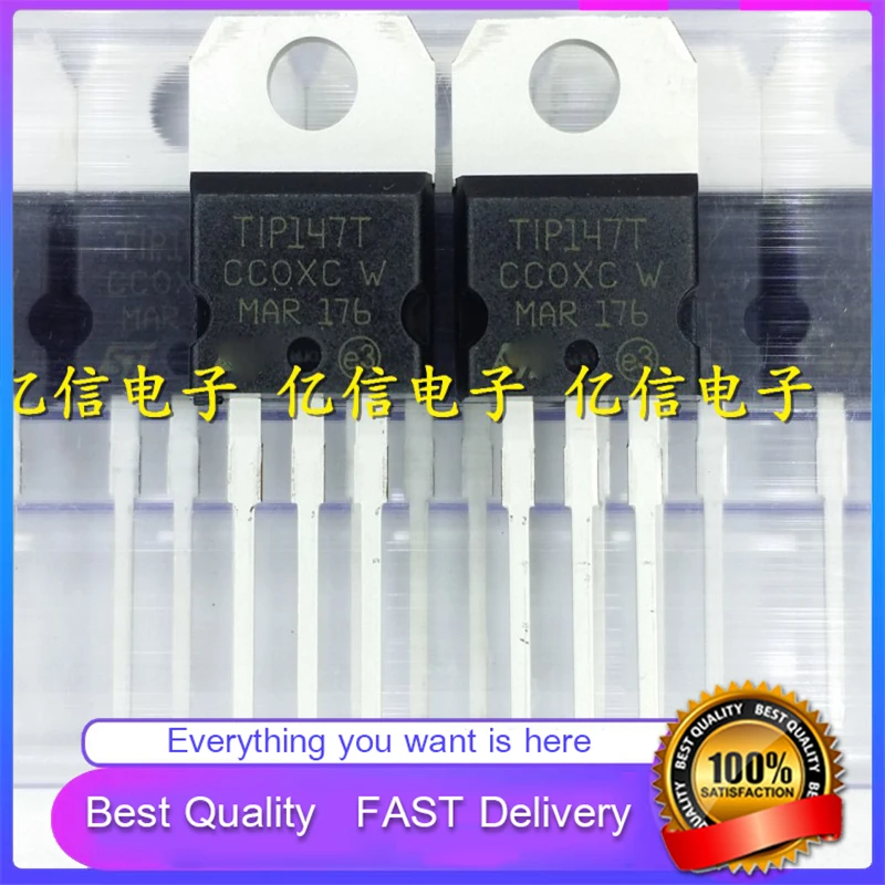 10 pçs/lote novo original tip147t tip147 triodo transistor pnp darlington para-220 folha de configuração bom boa qualidade em estoque