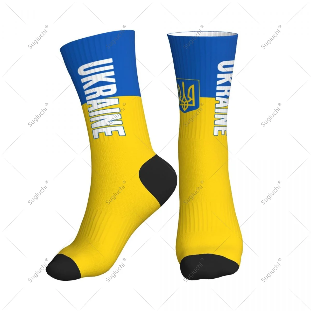 

Полиэстеровые носки до середины икры с 3D принтом флага Украины для мужчин и женщин, кавайные носки, уличные носки для скейтборда