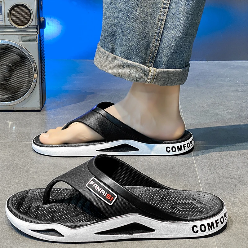Sommermode Herren Hausschuhe Outdoor Sport Flip Flops Wandern Reisen Baden Park Freizeitkleidung, bequem atmungsaktiv rutschfest – Detail 13