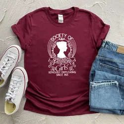 Jane Austen T Shirt Society of Obstinate Headstrong Girls Shirt Pride Prejudice Bookish Tees Feminist Jane Austen Fans Gift Top