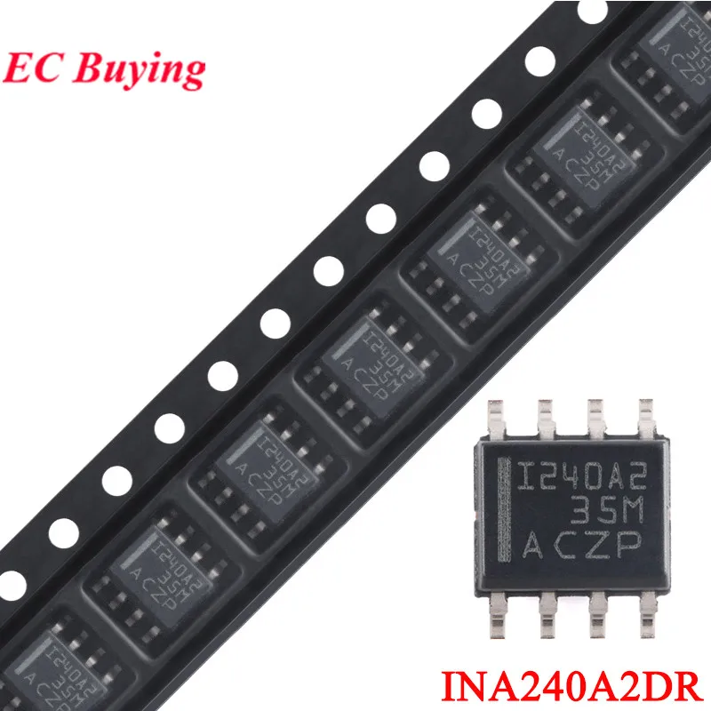 10Pcs/1pc I240A2 INA240A2DR INA240 INA240A2 SOIC-8 -4V to 80V Bidirectional Ultra-Precision Current-Sense Amplifier Enhanced PWM