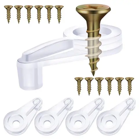 10pcs Glass Door Retainer Clips Plastic Glass Panel Retainer Clips Mirror Clips With Screws For Cabinet Door New 2024