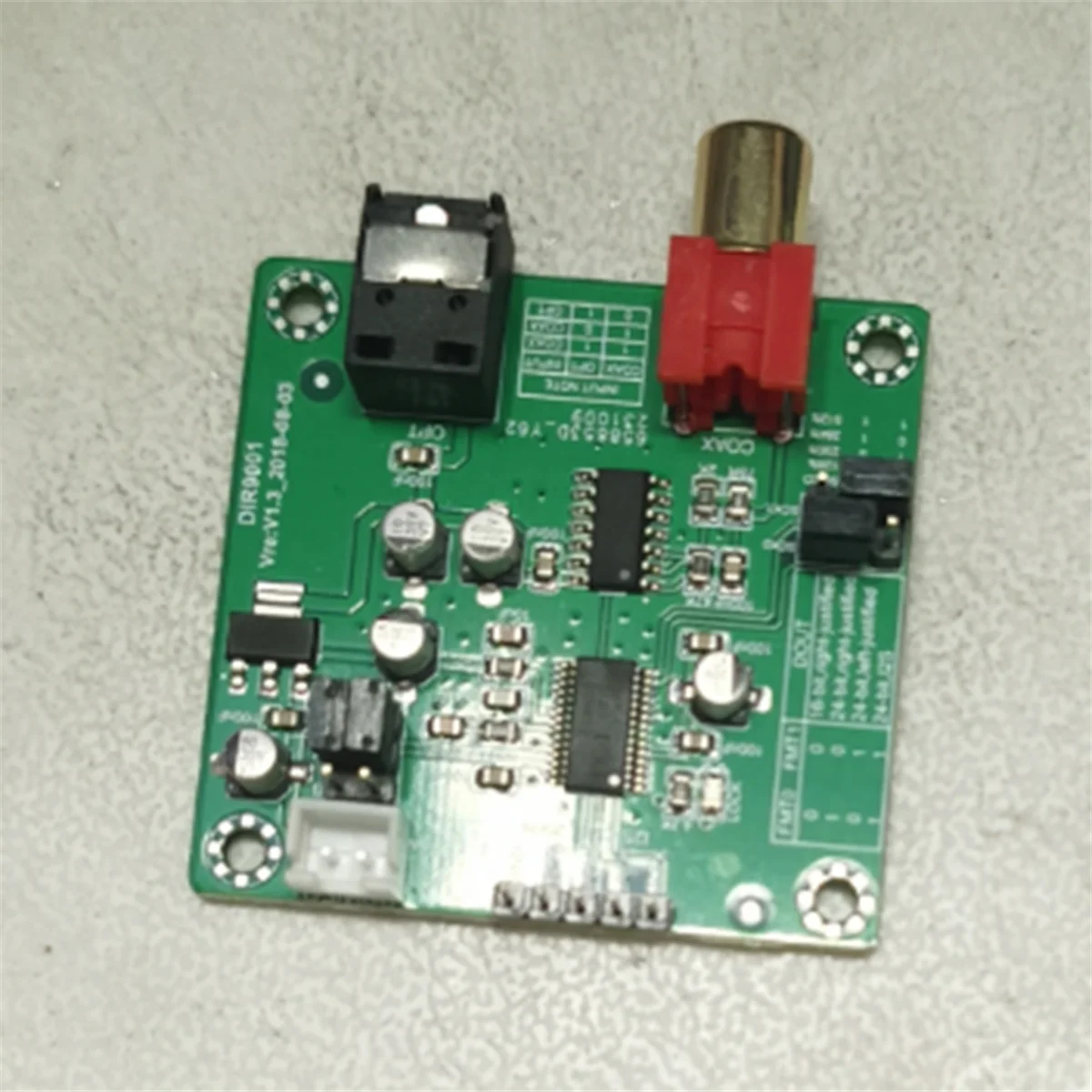 A51I 1 шт. модуль DIR9001 оптоволоконный коаксиальный коаксиальный приемник SPDIF к выходе I2S 24 бит 96 кГц, предназначенный для модуля новый