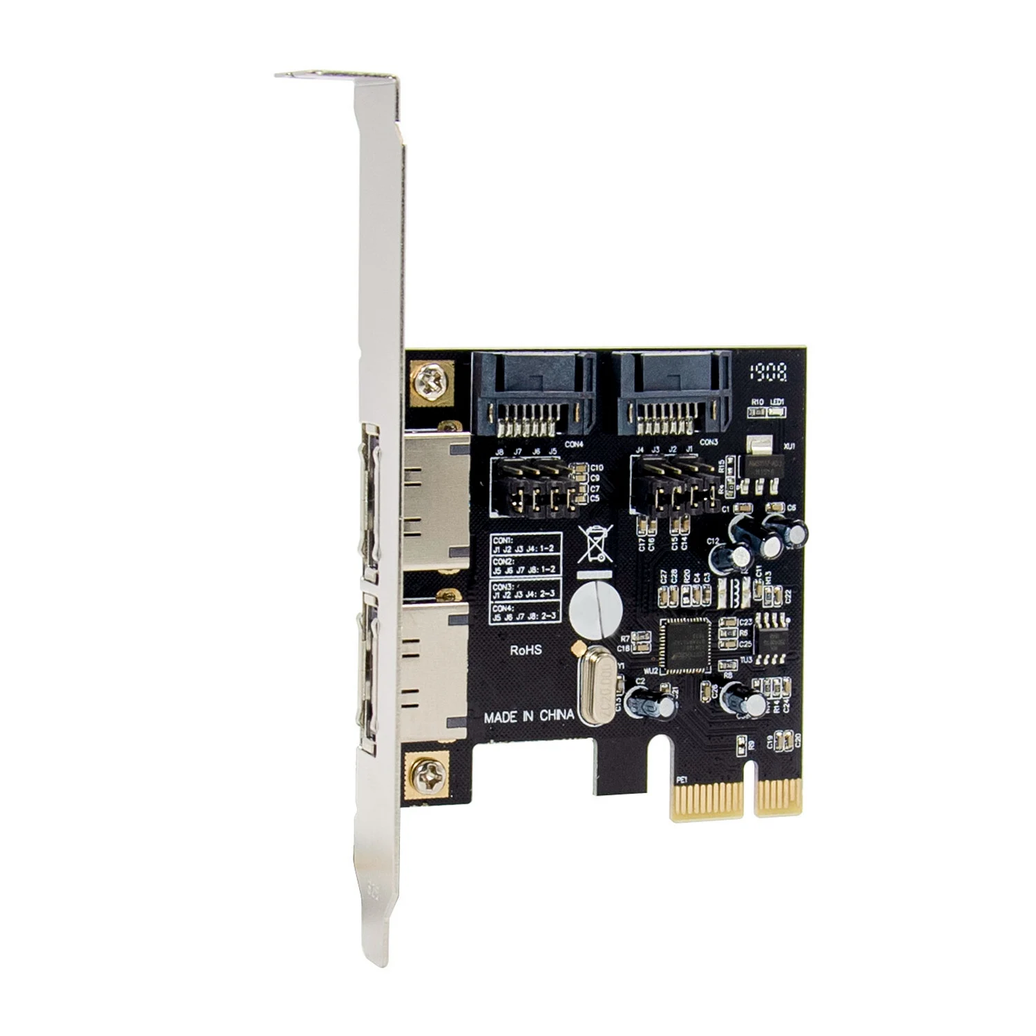 

Карта расширения Exquisite-PCIE ESATA SATA III PCI-E к SATA3.0 6 Гбит/с PCI-E Express адаптер ASM1061 Chipest для ПК
