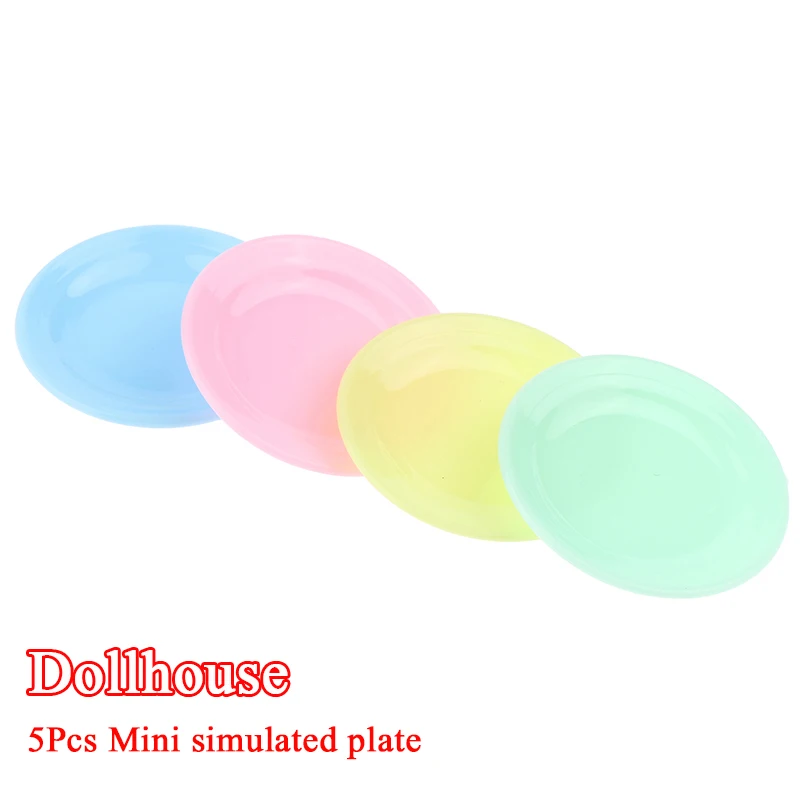 5 قطعة أطباق الطعام الصغيرة لبيت الدمى محاكاة طبق الطعام دمى منزل اكسسوارات المطبخ التظاهر اللعب اللعب #1