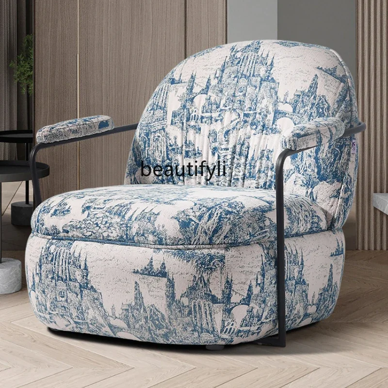 

Single chair household living room Italian simple sofa chair leisure chair bedroom single sofa