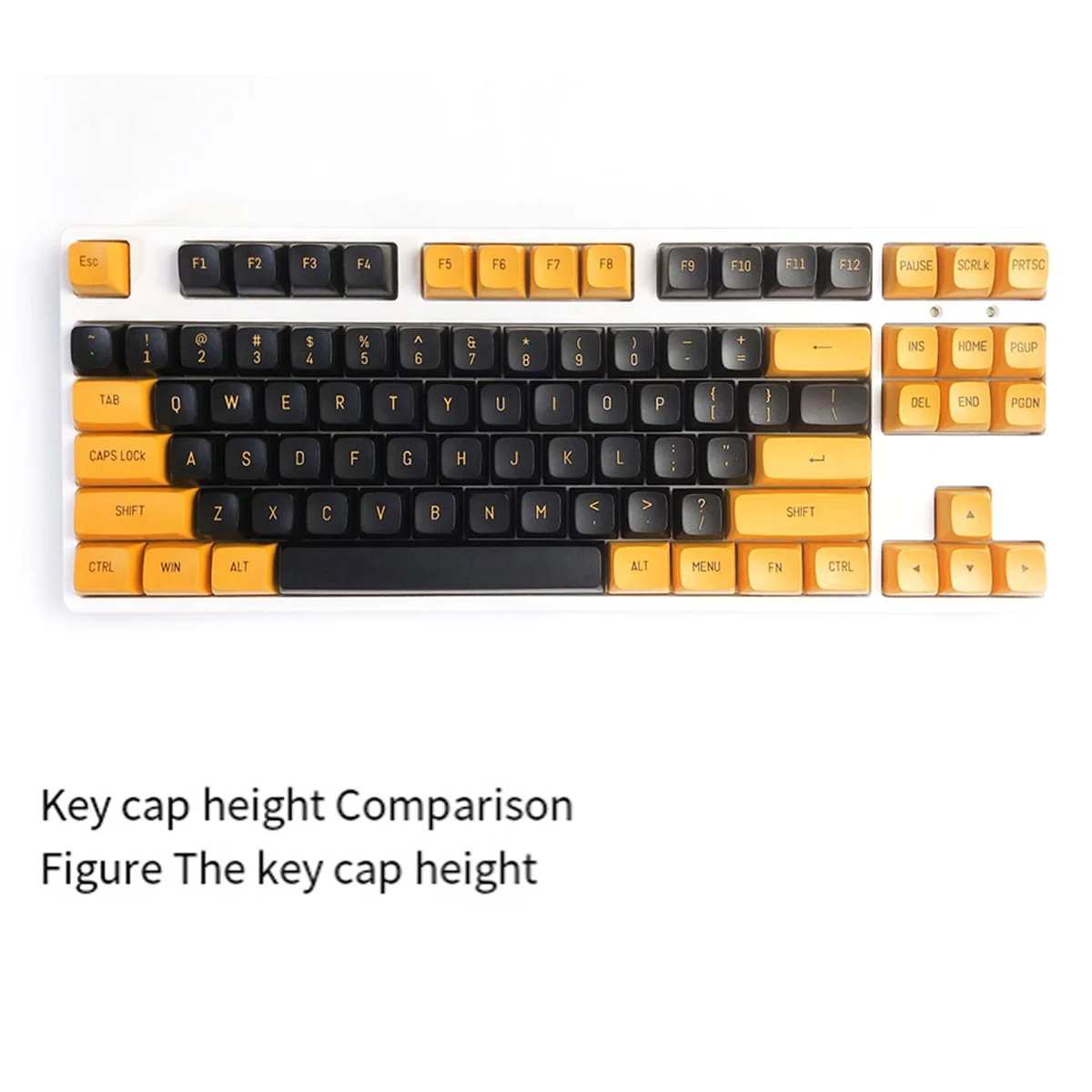 GMK Keycaps 150 Keys Double Shot CSA Profile PBT Keycaps Set for MX Gaming Mechanical Keyboard Cap Black Orange Keycap