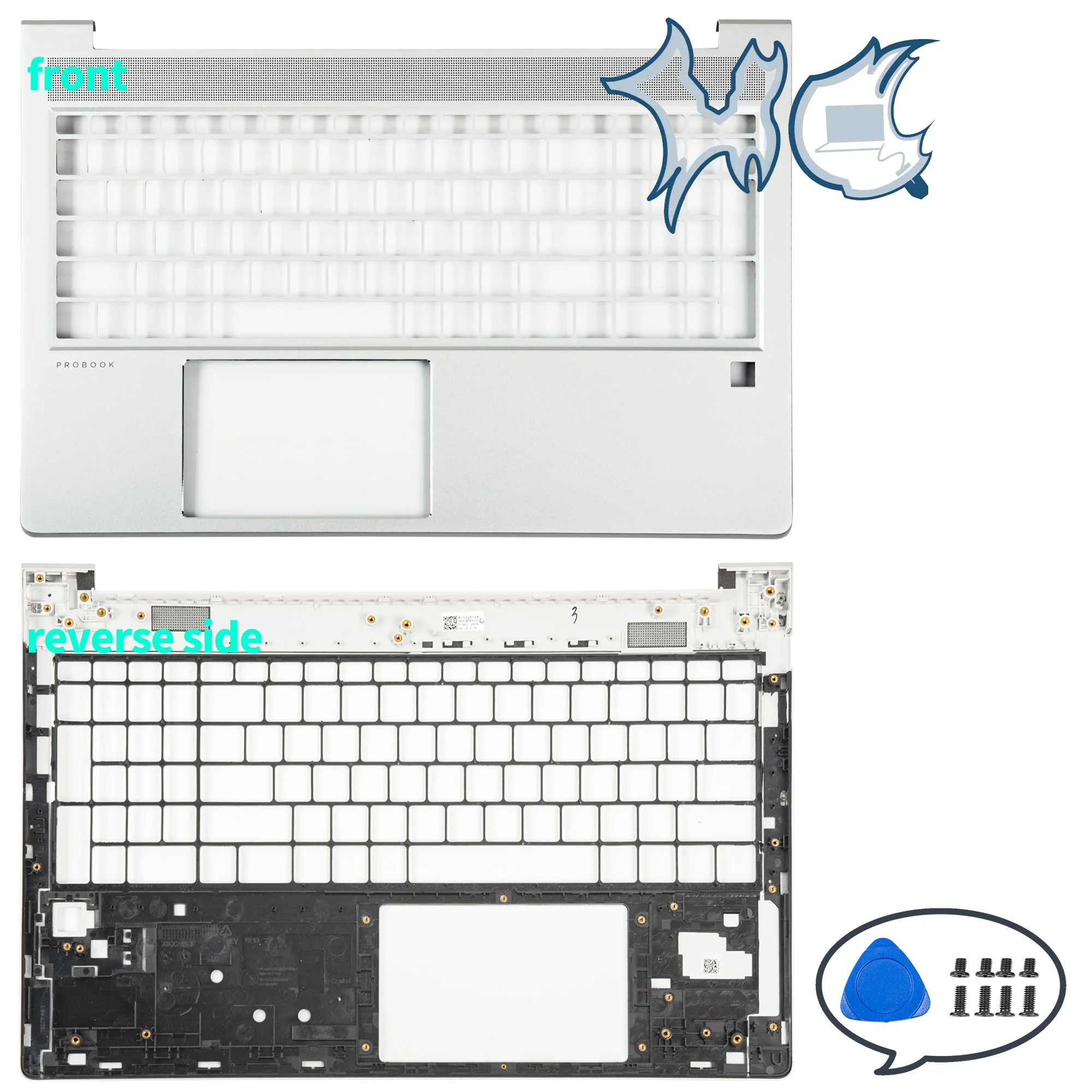 Imagem -03 - para Probook 450 455 g8 g9 Zan 66 15 Hsn-q31c5 Portátil Lcd Capa Traseira Moldura Frontal Superior Palmrest Teclado Case Inferior Novo