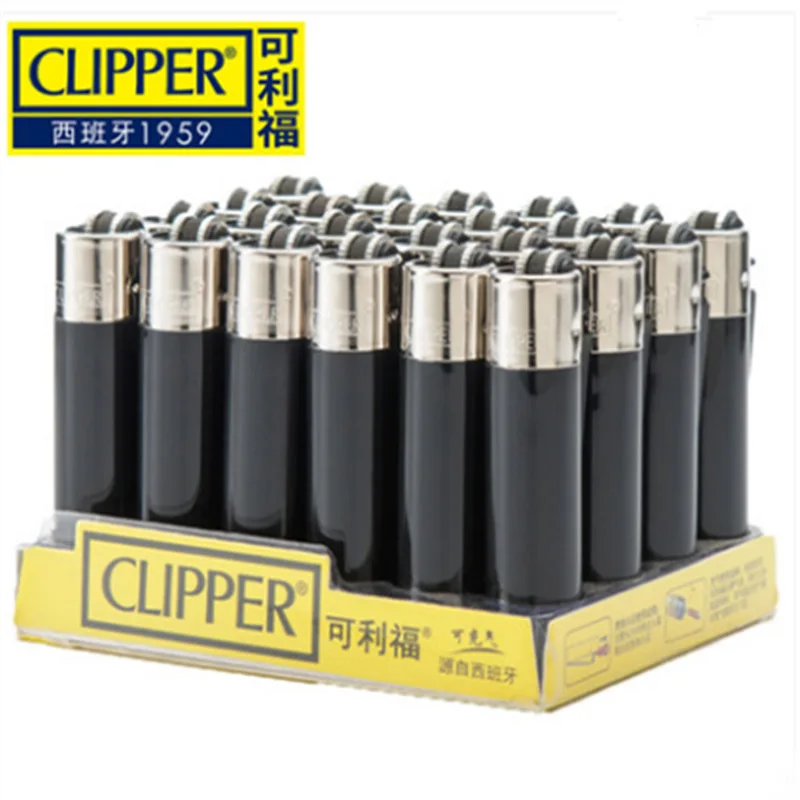 100PCS Pemantik Api CLIPPER Hitam dengan Pola Kustom