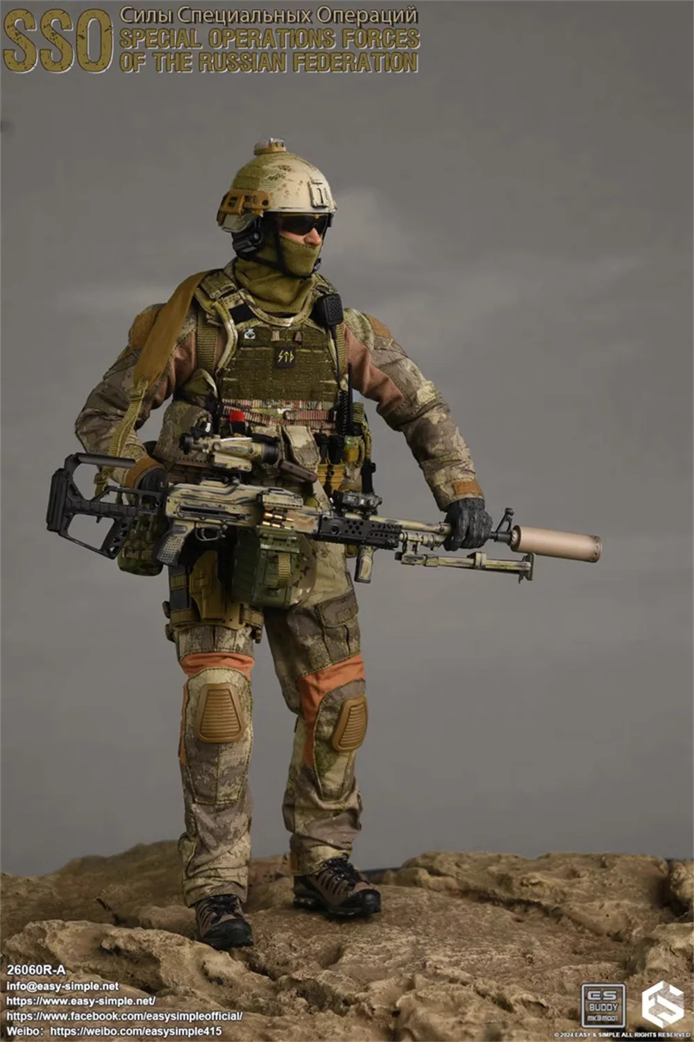 Easy&Simple ES 26060RA Russian SSO Special Operation Forces Soldier Full Set Moveable Action Figure Model For Fans 1/6