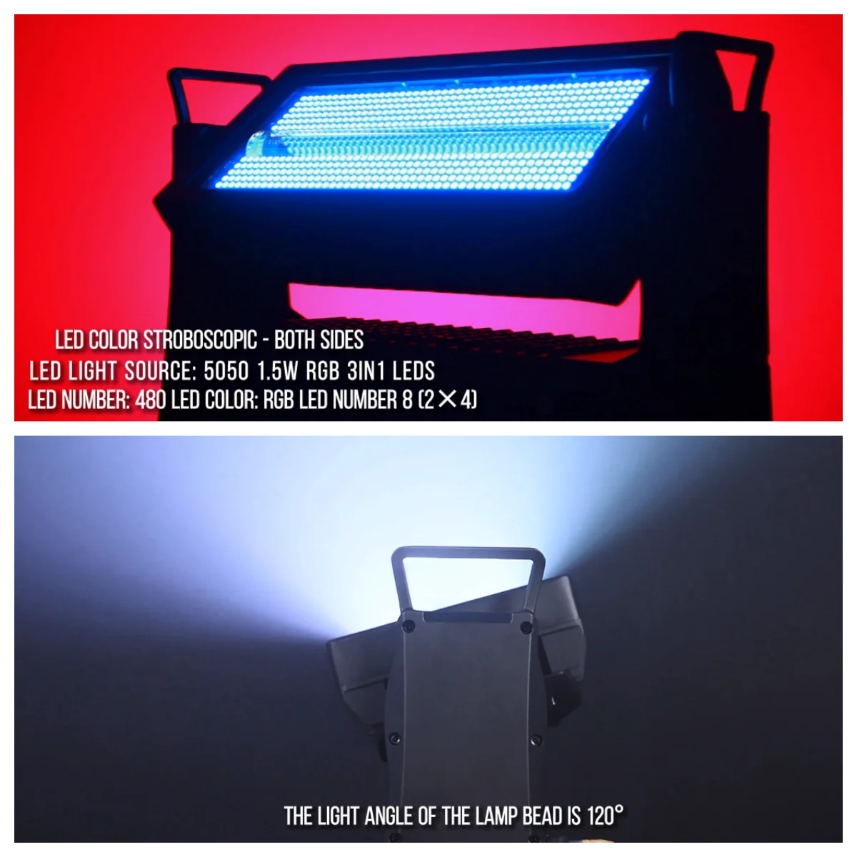 12 + 12 Strobe Moving Head RGBW Light Emitting Diode Pixel Panel Stage Light for Event DMX512 Control Mode Projection