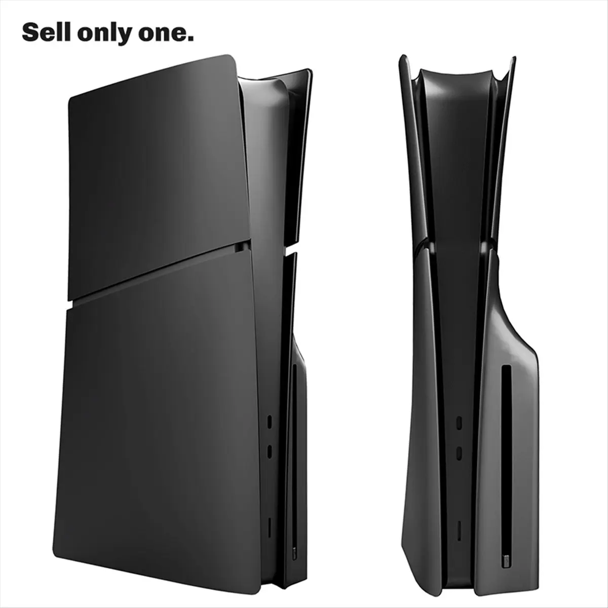 A64I For Slim Hard Plastic Faceplate Shell Replacement Plate Cover for Console Disc Version Black
