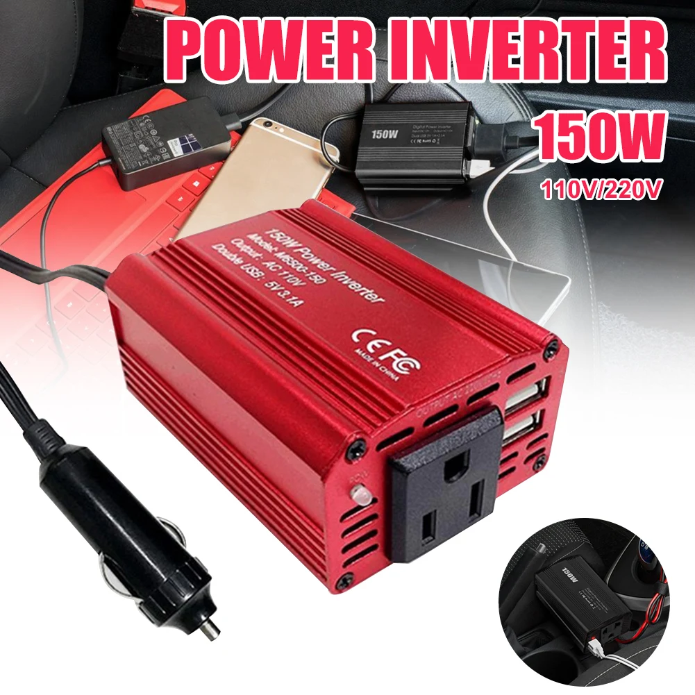 

150W Car Power Inverter Socket Converter DC 12V to AC 110/220V Modified Sine Wave Car Charger Converter Adapter