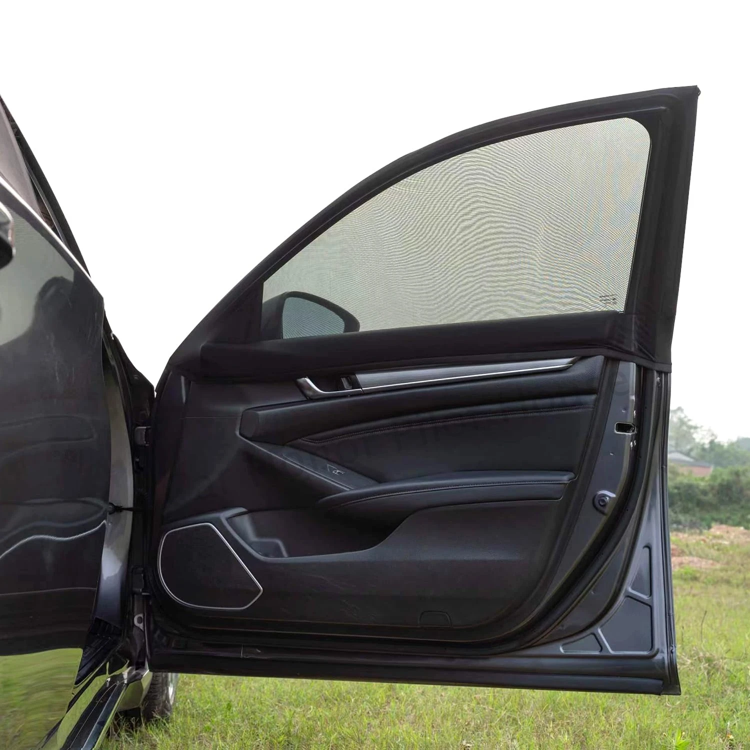 

4Pcs Summer Car Mesh Sunshade Heat Insulation Strong Magnetic Adsorption Type Sunscreen Covers Car Side Window Blackout Curtains