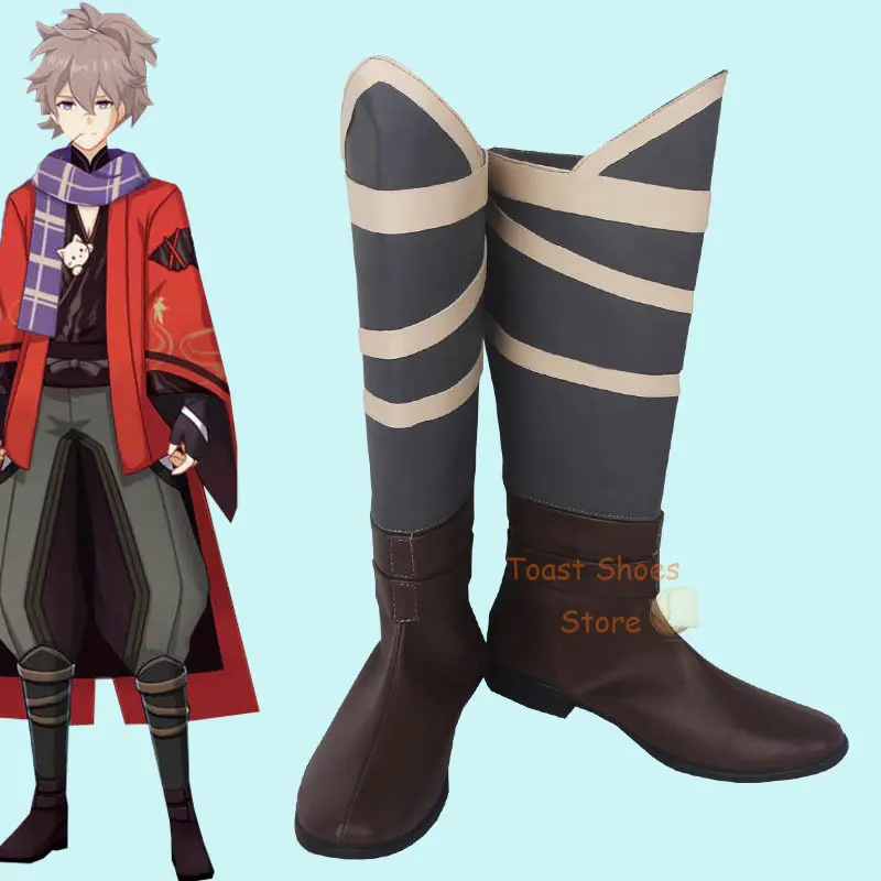 Genshin impact tomo neuen stil cosplay stiefel comic anime spiel für con party halloween cosplay kostüm prop schuhe