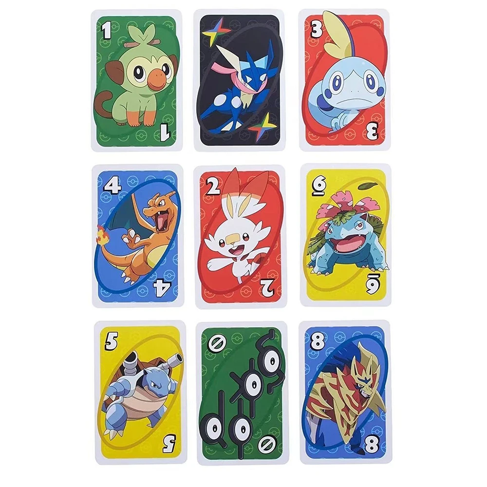 UNO FLIP! Pokemon No mercy Board Game Anime Cartoon Pikachu Figure Pattern Family Entertainment uno Cards Games Christmas Gifts