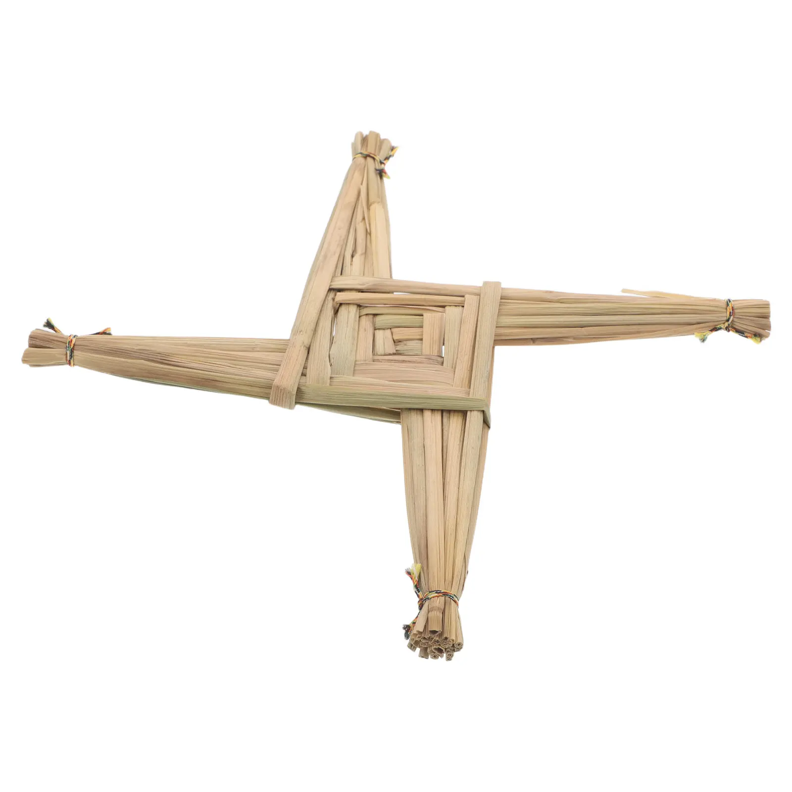 Traditional Handwoven Irish Straw Cross St. Brigid's Four-Arm Rustic Wall Hanging Decor for Home Church Altar Farmhouse Entryway