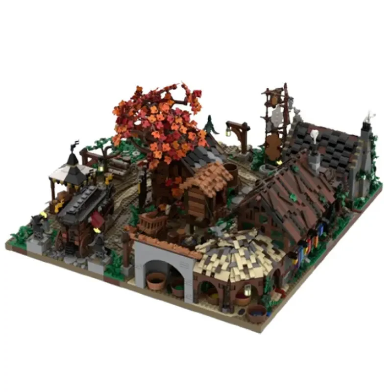 MOC-189181 Forest village building display assembled building block toy model