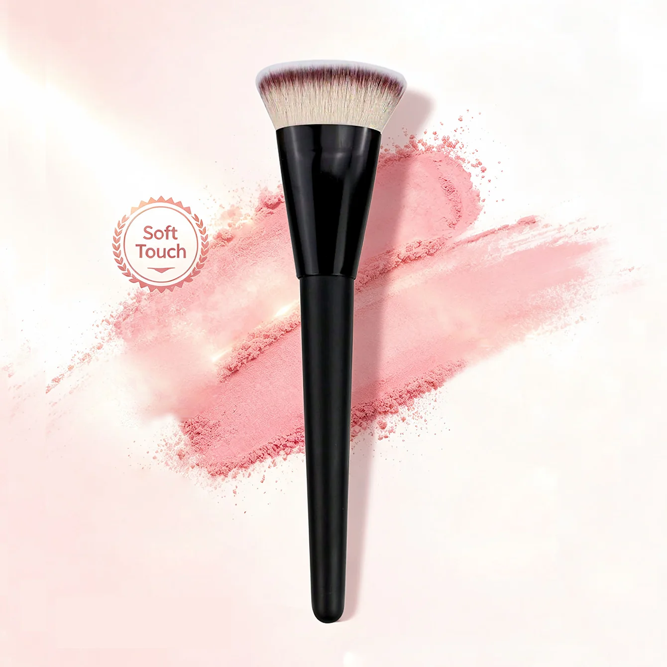 1 flat round tube flat-head foundation brush, multi-functional makeup brush, contour brush, blush brush, highlighter brush, concealer brush, blush brush, contour brush, loose powder brush. A beauty tool specially designed for women, the first choice makeup brush for travel and home use
