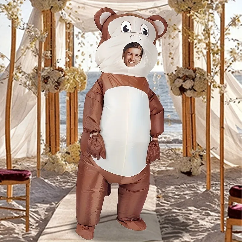 

Inflatable Monkey Costume for Festival Parties Clothing Props Fun Animal Suit Halloween Accessory