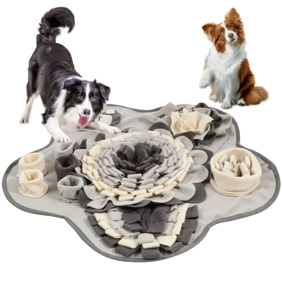

Dog Snuffle Mat Pet Toys Interactive Training Sniff Natural Feeding Mat Squeaker Dog Treat Relieve Pressure Snuffle Toys