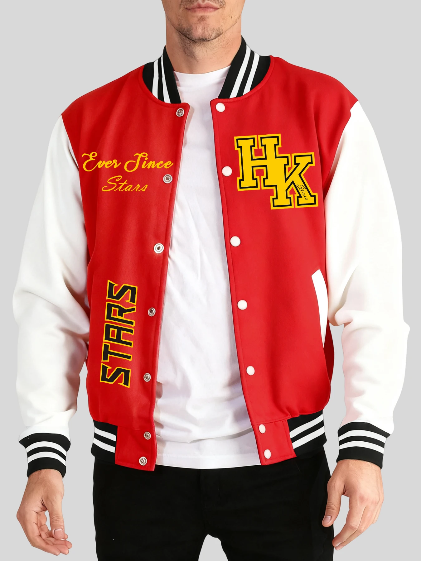 

Мужская бейсбольная майка Ever Since Stars с художественным буквенным принтом, осенне-зимняя теплая одежда, модные уличные куртки, свободные спортивные жилеты