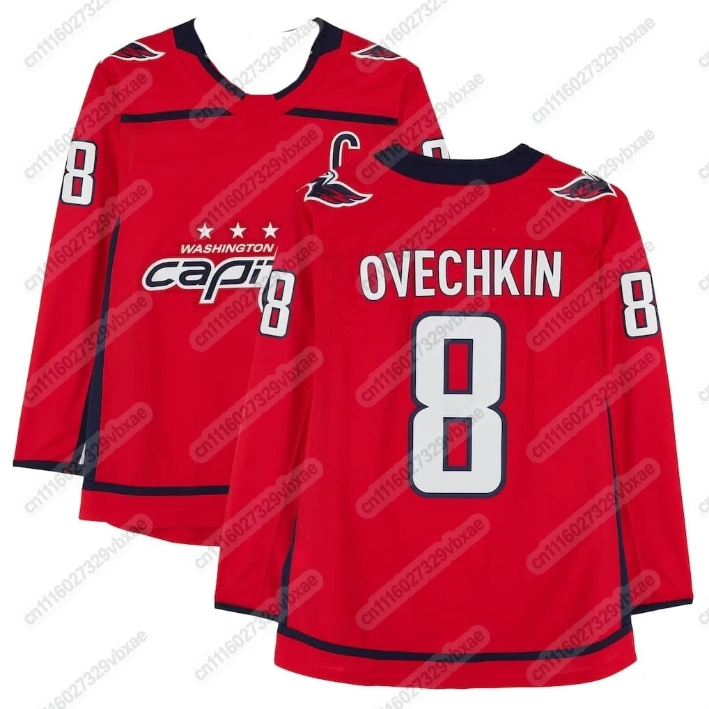 Washington Capitals Ice Hockey Jersey Capital Hockey Uniform Unisex Adult Summer Autumn Spring Fiber Blend Fabric FamilyMatching