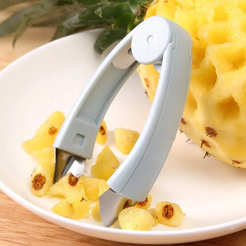 Pineapple Eye Peeler Stainless Steel Cutter Practical Seed Remover Clip Fruit Vegetable Carrot Tomato Tweezers Home Kitchen Tool