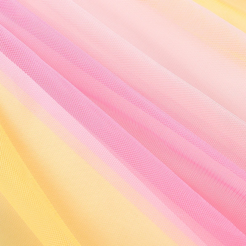 Little maven 2026 ملابس أطفال صيفية جديدة للأطفال والبنات ملابس كاجوال قطنية للأطفال فساتين شبكية بألوان قوس قزح كرتونية #5