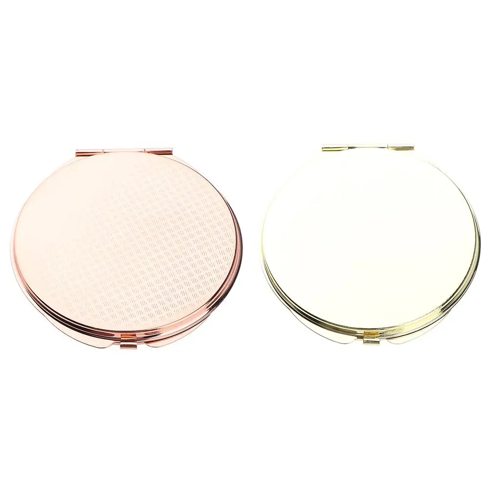 Compact Hand Held Mirror Portable Small Double Side Folding Makeup Mirrors with Surface