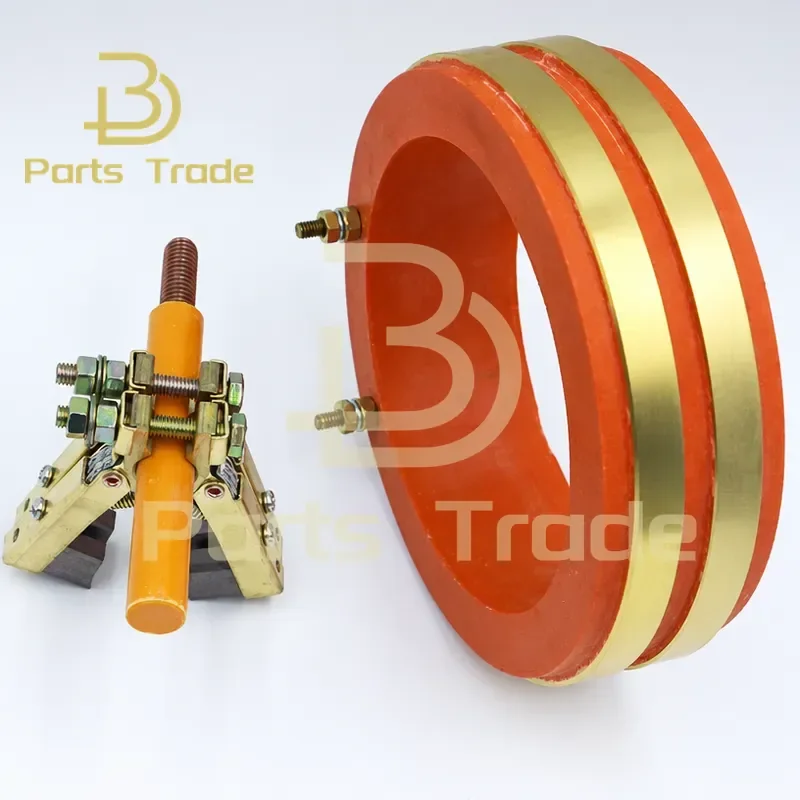 1 Set 2 Ring 2 Way Conductive Slip Ring Sliding Bracelet Copper Ring Inner Diameter 100mm Outer Diameter 135mm Height 38mm