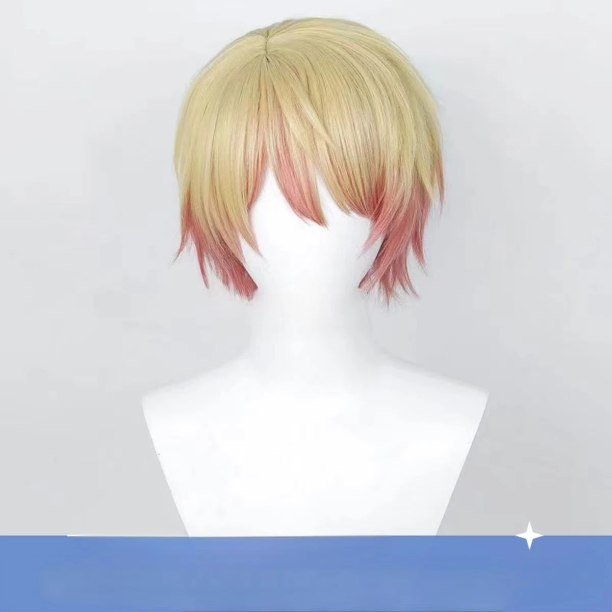 Anime Tenma Tsukasa Cosplay Perücke Kurze Kopfhaut Goldene Gemischte Cosplay Anime Perücke Hitzebeständige Haar