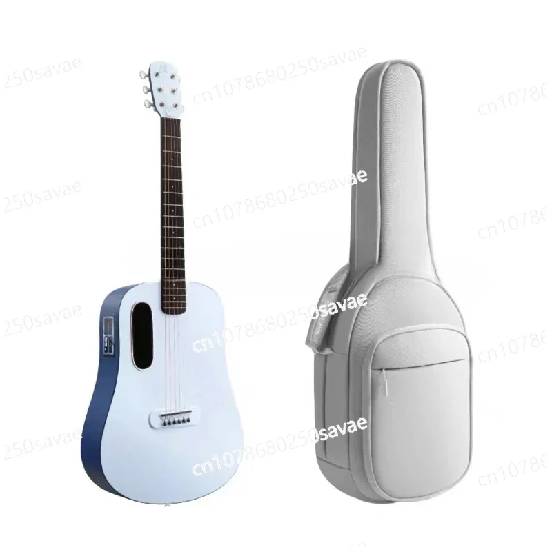 

Musical Instrument White Integrated Top Grade Lava Extraction Thermal Guitar Blue
