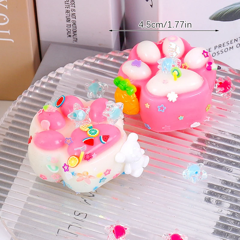 1PC Children Adults Party Gifts Cartoon Cat Paw Squishy Squeeze Toy Soft Mochi Toys Cute Slow Rebound Stress Relief Fidget Toys