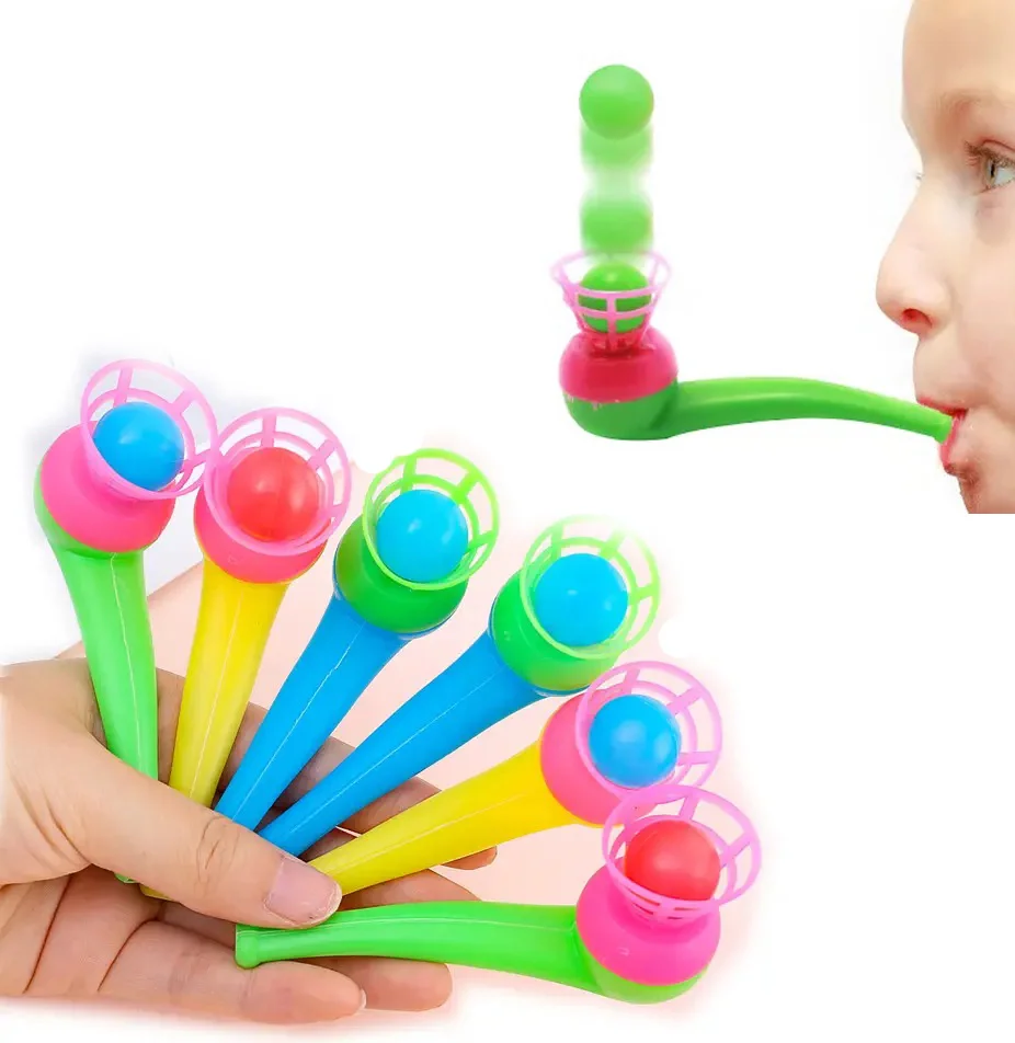 

10 шт., пластиковая трубка, выдувной мяч, игрушка для игры на открытом воздухе, мяч, подвеска, обучающая игрушка-головоломка, детская обучающая игрушка, забавный подарок