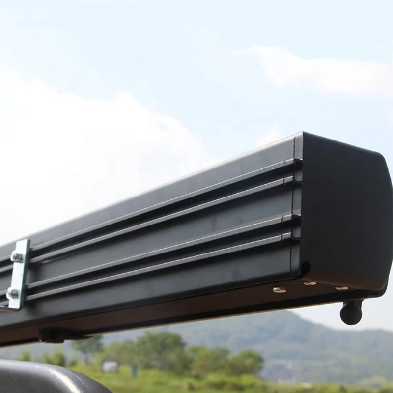 4x4 على الطرق الوعرة مظلة ألومنيوم قابلة للسحب مع شريط إضاءة LED 2000x2500 مللي متر خيمة مظلة السيارة مصنوعة من قماش أكسفورد للتخييم