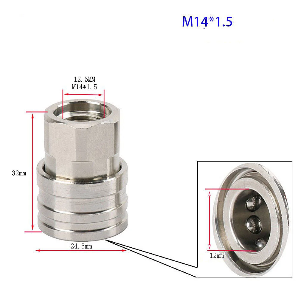 Internal Wire 14 * 1.5 Stainless Steel Small Connector+External Thread High Pressure Water Gun Connector Nilfisk KEW Quick Plug