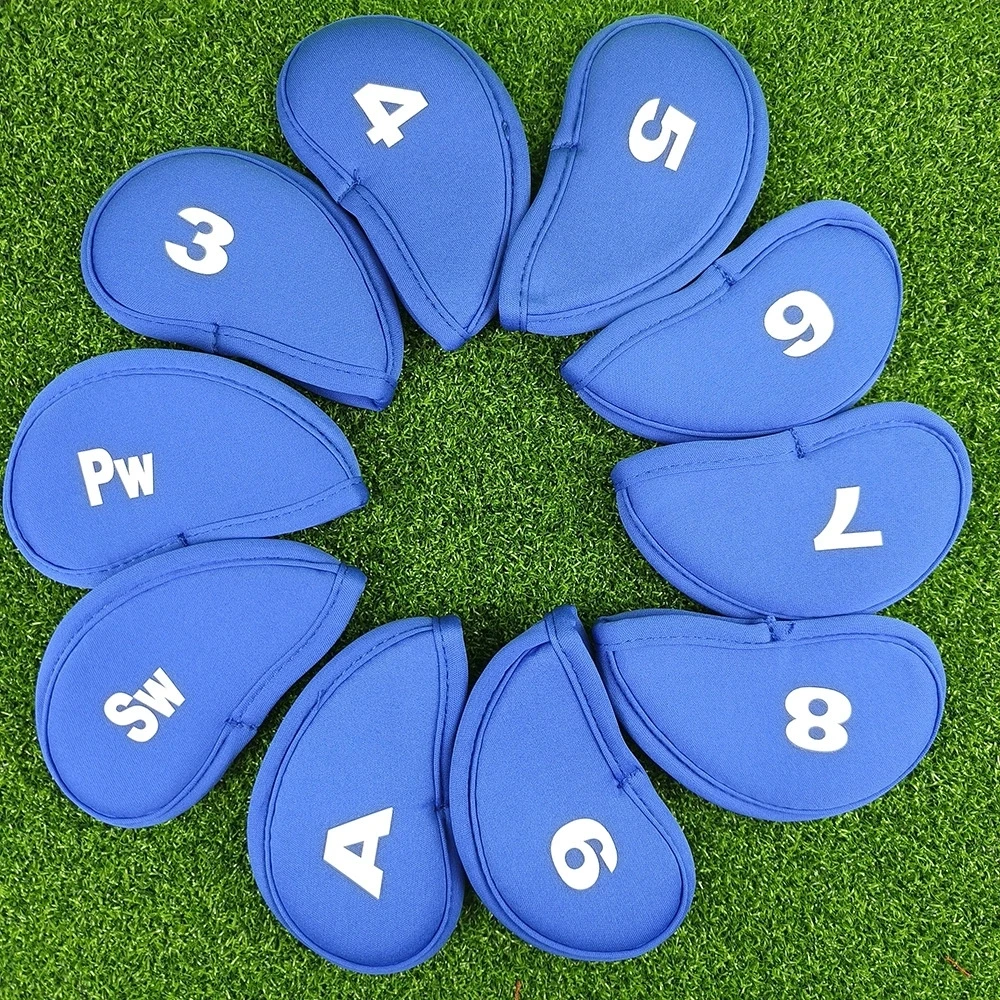 10Pcs Portable Golf Club Iron Head Covers Protector Golfs Head Cover Set Headcover Protector Golf Supplies  golf iron cover