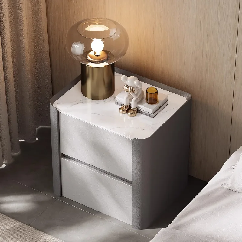 

Italiya Narrow Classic Nightstands Gray Colour Minimalist Storage Nightstands Modern Design Mesitas De Noche Home Furniture