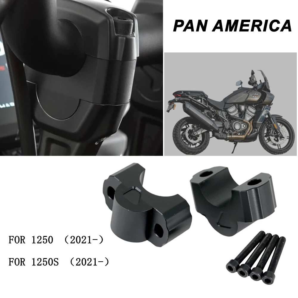 

For PA1250 Pan America 1250 S 2021- Motorcycle Handlebar Risers Clamp Mount Raised Aluminum Kit